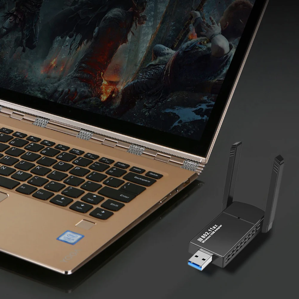 WiFi 6 USB Adapter Network Card Dual Band 2.4G/5GHz External Wireless Adapter 1800Mbps For PC Laptop Window