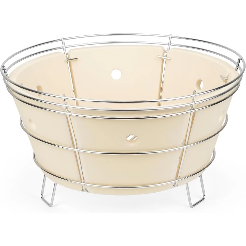 

Stainless Steel Charcoal Ash Basket with Heat Deflector for Kamado Grill BBQ Cooking