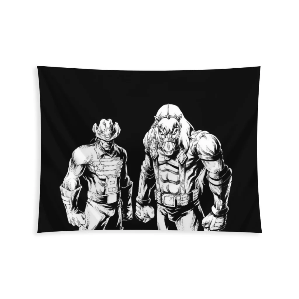 Black Home Tapestry Bravestarr Shaman Cartoon Background Hanging Covering Living Room Arts Decor Ornaments Beach Mat