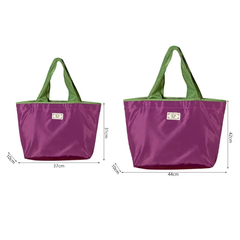 Bolsa de compras reutilizable de gran capacidad con cordón, bolsa de frutas y verduras, protección del medio ambiente, bolso de hombro de moda,