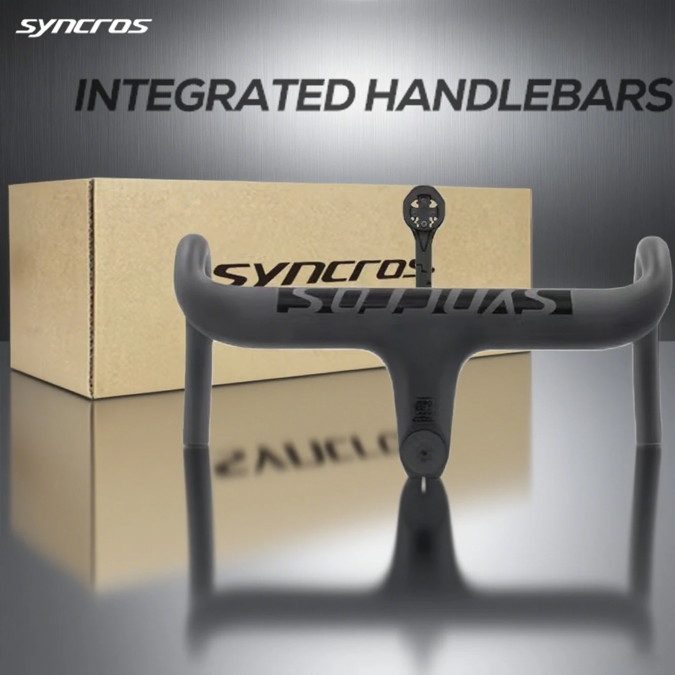 

Syncros Full Carbon Fiber Internal Cable Integrated Road Bike Handlebar -10° Cockpit with Spacers for 28.6mm Fork Steerer