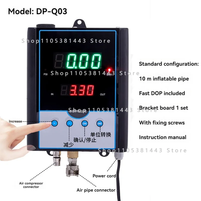 Wall Mounted Digital Display Inflator Pump Tire Shop Auto Repair Factory Auto Automatic Tire Inflator