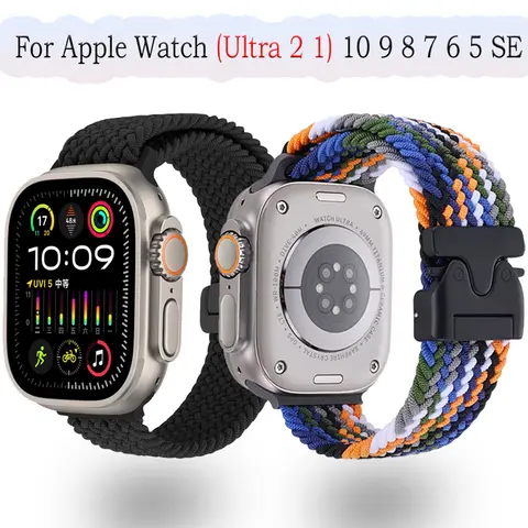 Apple Watch Ultra 2 밴드 용 낙하산 스트랩 49mm 46mm 42mm 45mm 41mm 44mm 40mm 땋은 나일론 팔찌 iWatch 10 9 8 7 6 SE 벨트 Apple Watch Ultra 2 밴드 용 낙하산 스트랩 49mm 46mm 42mm 45mm 41mm 44mm 40mm 땋은 나일론 팔찌 iWatch 10 9 8 7 6 SE 벨트