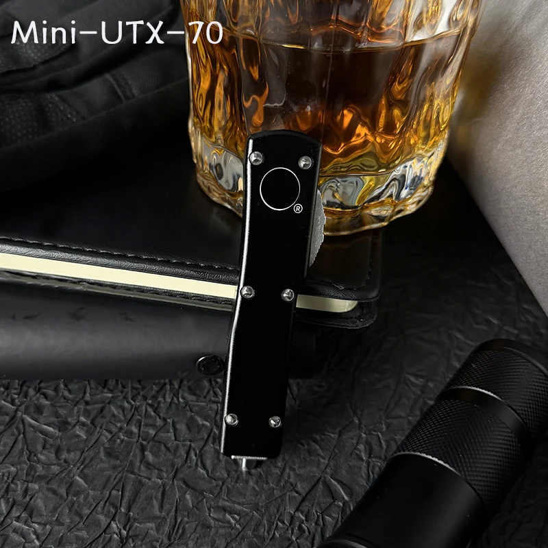 

Тактический нож UTX-70 Mini Micro OTF Tech Knife серии UT85 с лезвием D2 и алюминиевой рукоятью с ЧПУ, для самообороны, карманный, для активного отдыха, инструмент EDC