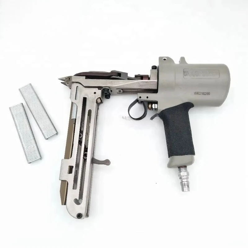 HR22 Air Stapler for Fastening Cage Wires with Finish & Framing Nails Versatile Hog Ring Gun