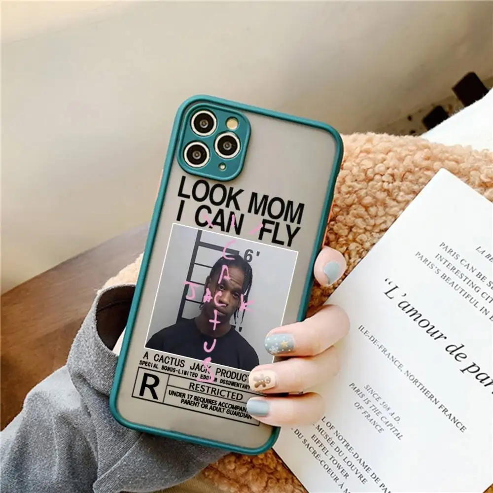 الفاخرة ترافيس سكوت الصبار جاك قضية الهاتف آيفون 16 15 14 11 12 13 برو ماكس X XS شفافة ماتي غطاء