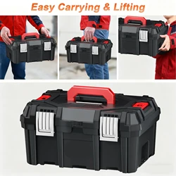 Wielofunkcyjna skrzynka narzędziowa o dużej pojemności klasy przemysłowej, odporna na wstrząsy, odporna na upadek, wodoodporna skrzynka narzędziowa, domowa skrzynka narzędziowa 22/24 cala