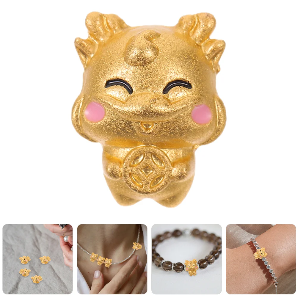 

10Pcs Dragon Charms Beads Alloy Jewelry Making Supplies DIY Craft Accessory Spacer Beads for Necklace Jewelry Making Accessories