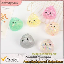 New product prank stool malt sugar kneading music desktop novelty gift gold powder glitter kneading music decompression toy
