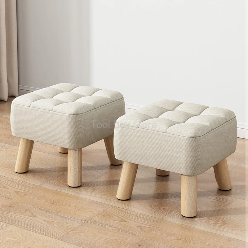 Small Shoes Changing Stool Living Room Sofa Low Stools Children's Solid Wood Stool Household Foot Rest Stool Simple Stools Chair