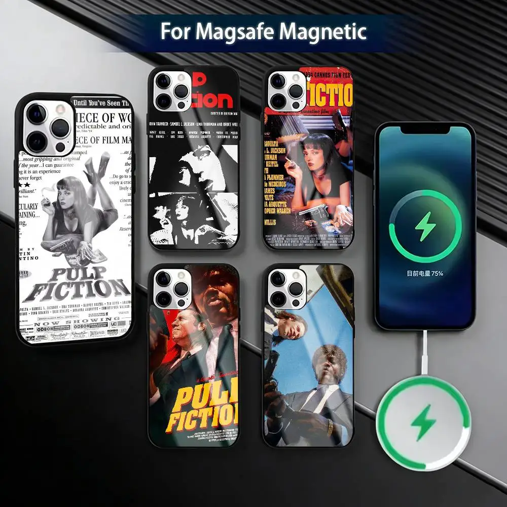 

Pulp F-Fiction Movie Phone Case For iPhone17,16,15,14,13,12,11 Plus,Pro Magnetic with Magsafe Wireless Charging