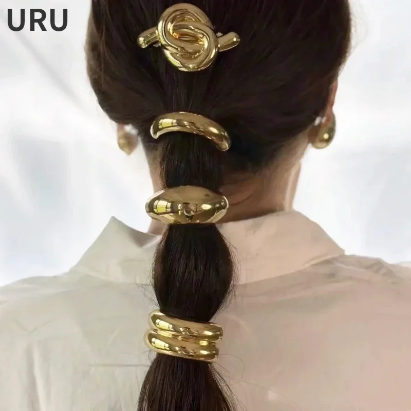 Fashion Jewelry Hot Selling Cool Metal Irregular Hairband For Women Accessories Gifts 2024 Trend New Accessories Dropshipping