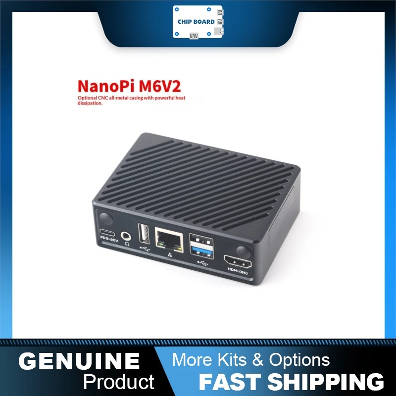 Friendly NanoPi M6V2 RK3588S Dev Board 8GB LPDDR5 RAM SSD Expansion WiFi Module Support High Performance SBC Platform