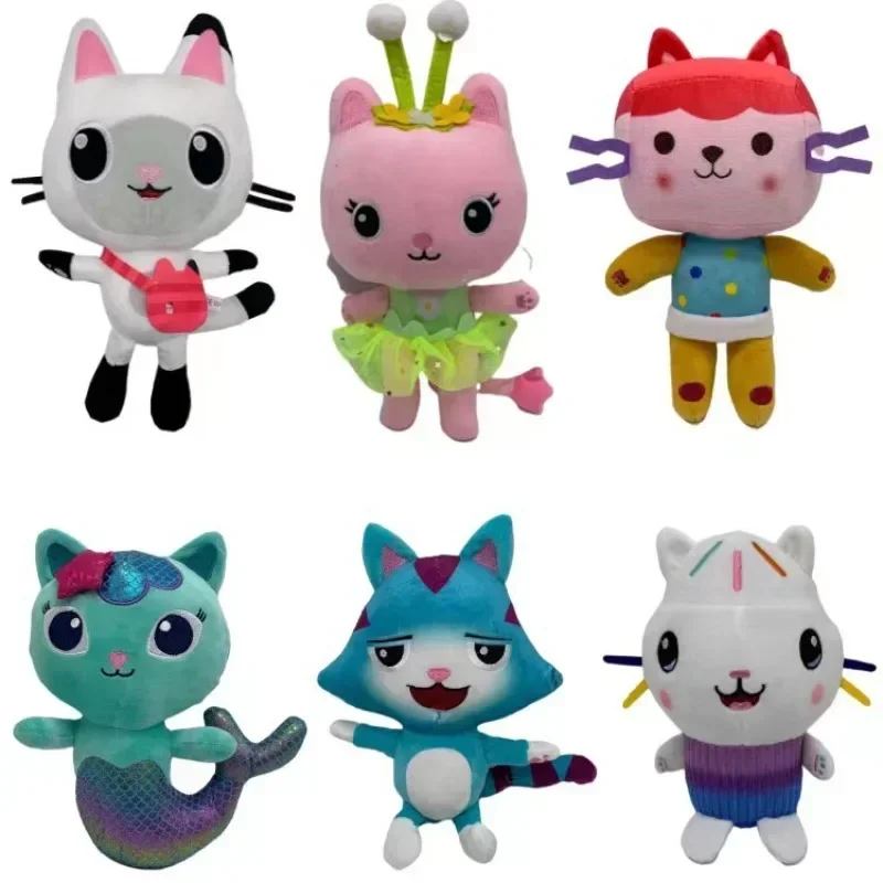 Cartoon Gabby Dollhouse Plush Toys Stuffed Animals Mermaid Cat Plushie Birthday Gift view 2