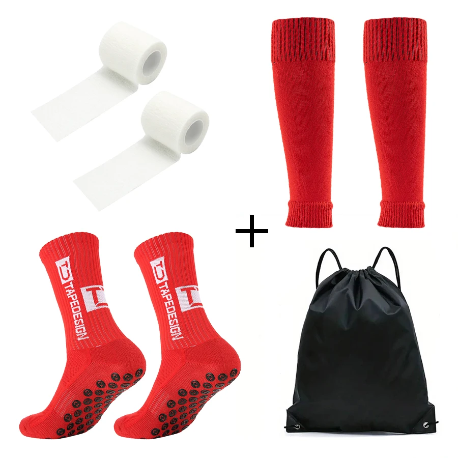 4 Stück rutschfeste Silikon-Sportsocken, Beinschützer für Herren und Damen, Basketball- und Fahrrad-Schutzverband mit Kordelzug, Balltasche – Detail 1
