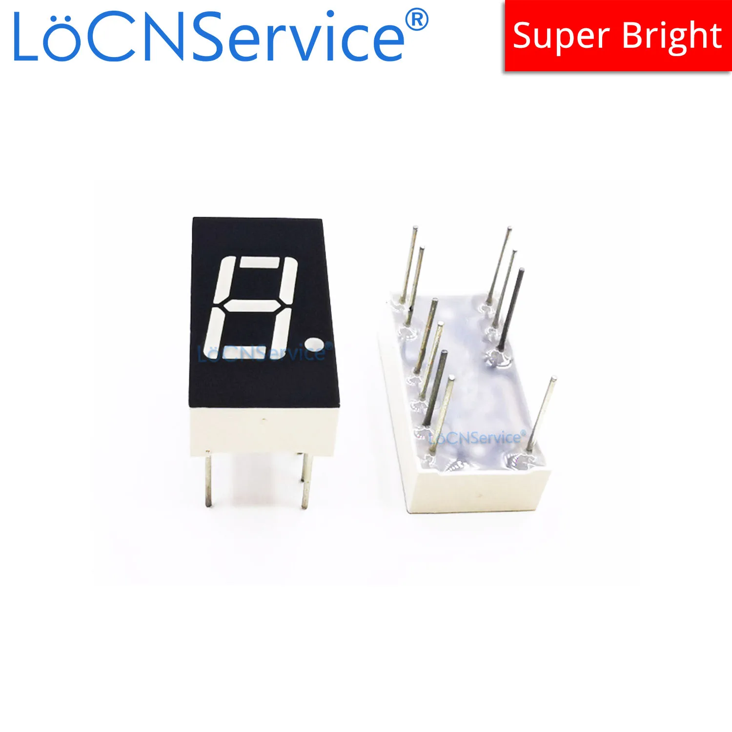 LoCNService 30PCS 0.4Inch Digital Tube LED Display 1 Bit Red Common Anode / Cathode 7 Segment 0.4 inch