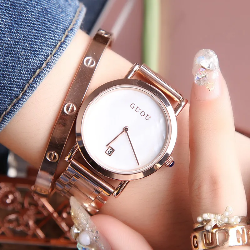 Korean Style Trendy Fashion Watch For Women Large DialThin Stainless Steel Strap, Stylish Quartz Watch, Fashion Watch For Women.