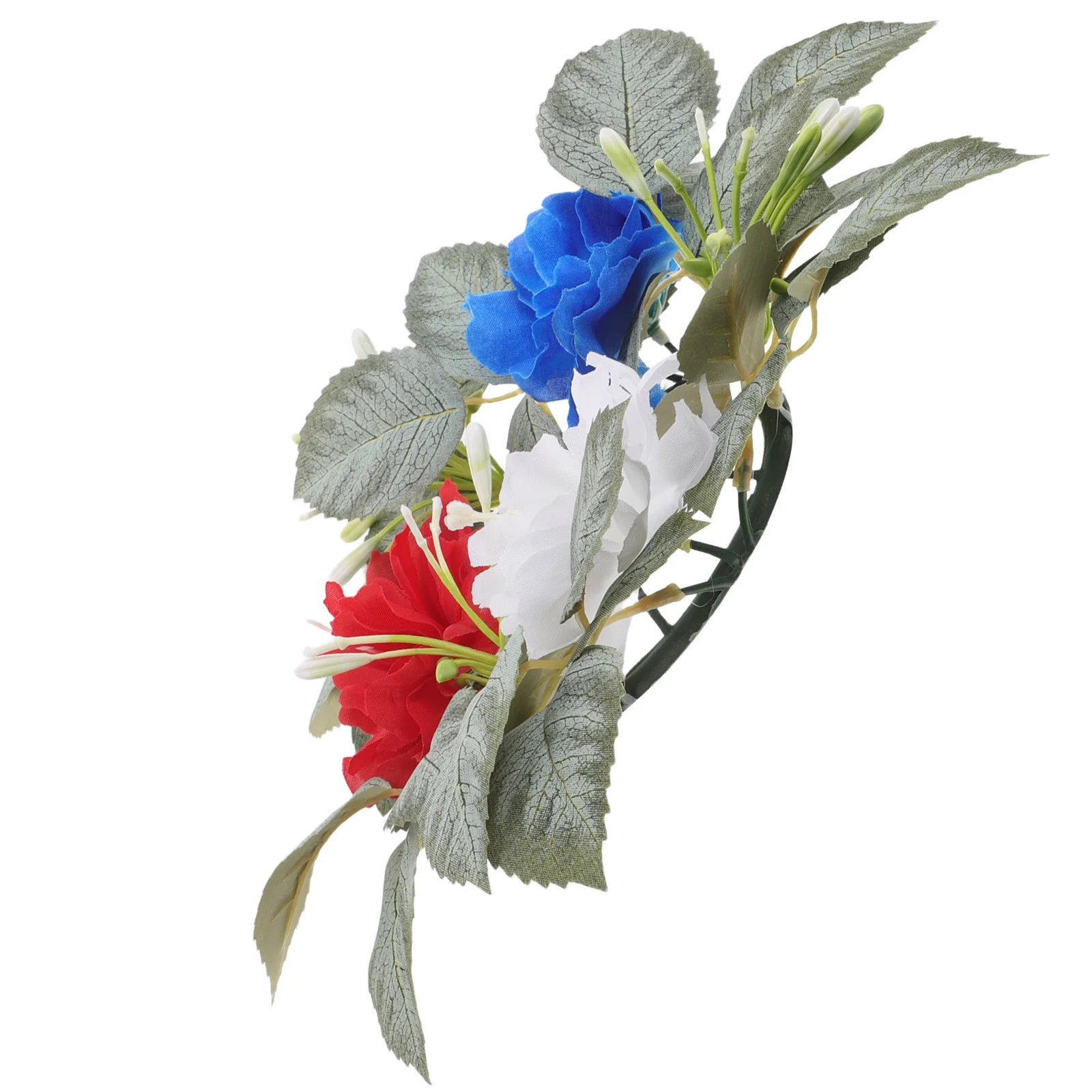 

Simulated Flower Holder Artificial Greenery Wreath Decorative Pillar Rings Holiday Party Table Decoration