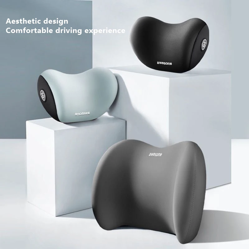 

New1PC Memory Foam Car Neck Pillow Protective Lumbar Back Support Breathable Car Headrest Cushion Relieve Stress Car Seat Pillow