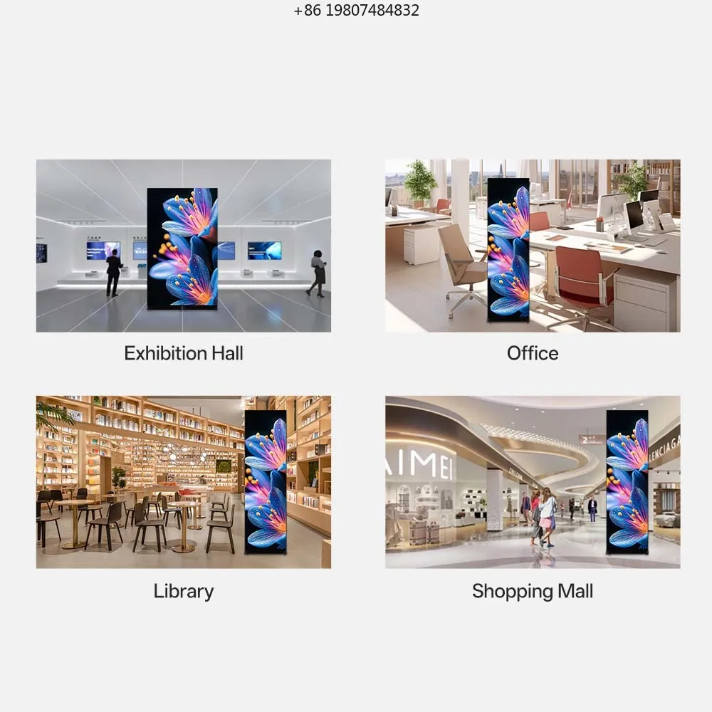 Indoor P1.25 Digital Poster Led Poster Display Touch Screen Android System, Led Poster for Advertising Shopping Mall