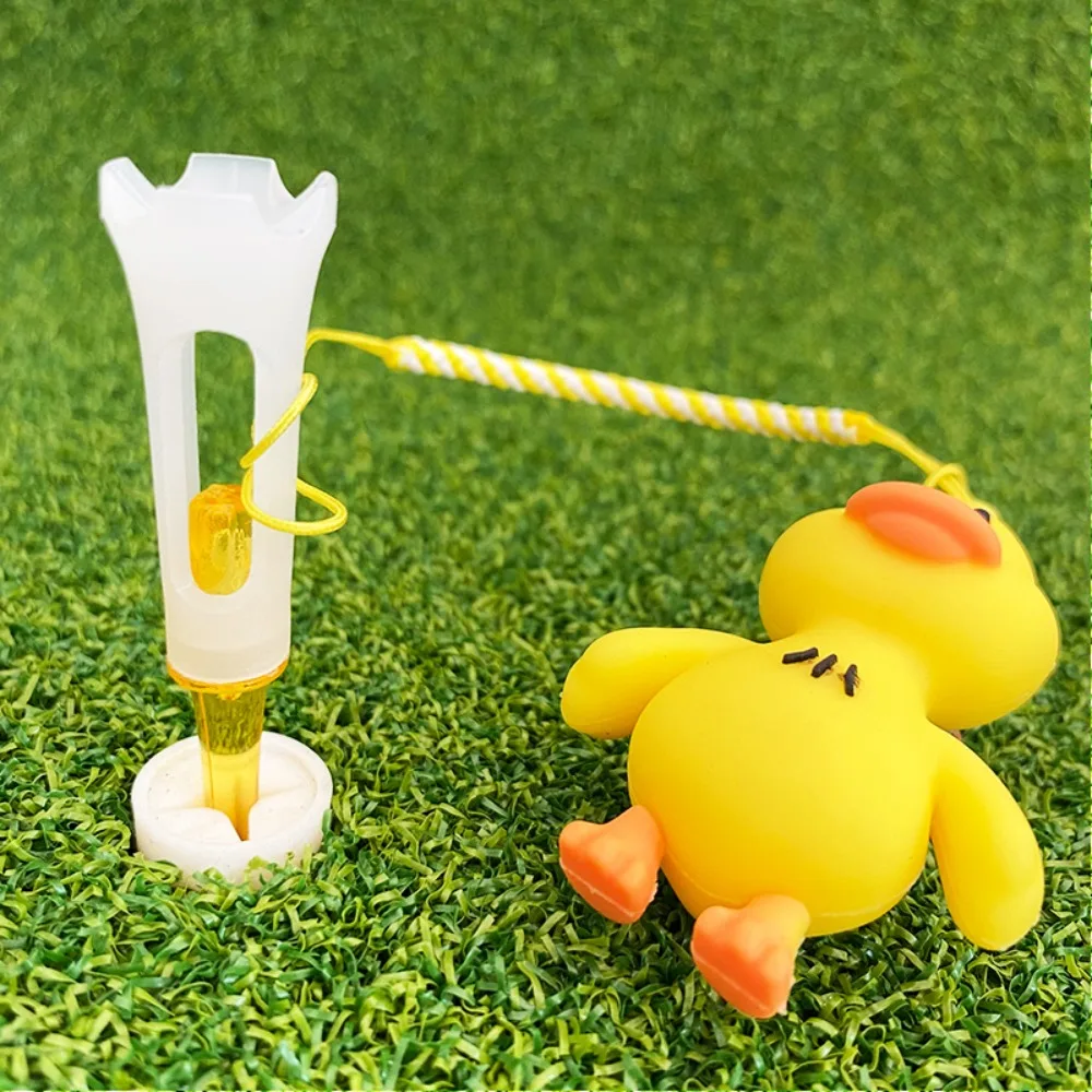 

Plastic Cartoon Golf Rubber Tee Replacement Recyclable Duck Golf Tee 83mm Improve Accuracy Golf Novelty Shape Tee