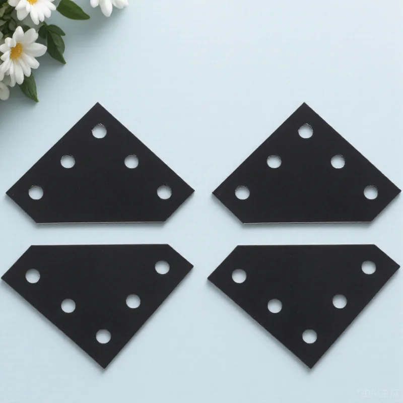 

4pcs L-Shaped Aluminum Alloy Angle Bracket 5-Hole Joining Plate For 2020 Profile Durable Metal Connection Board Corner Joint