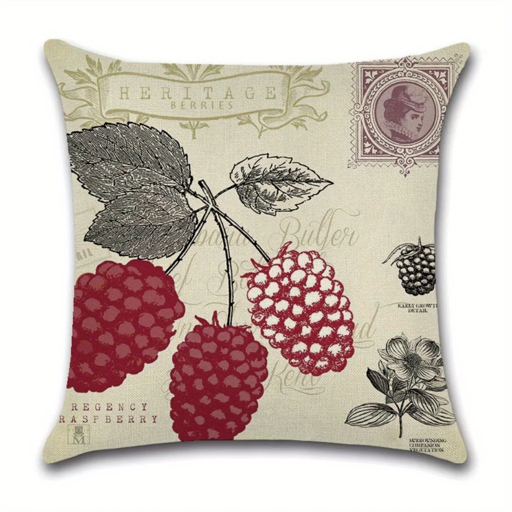 Summer fruit pattern design Single-sided printing Short plush Suitable for living rooms bedrooms sofas (excluding pillow cores)