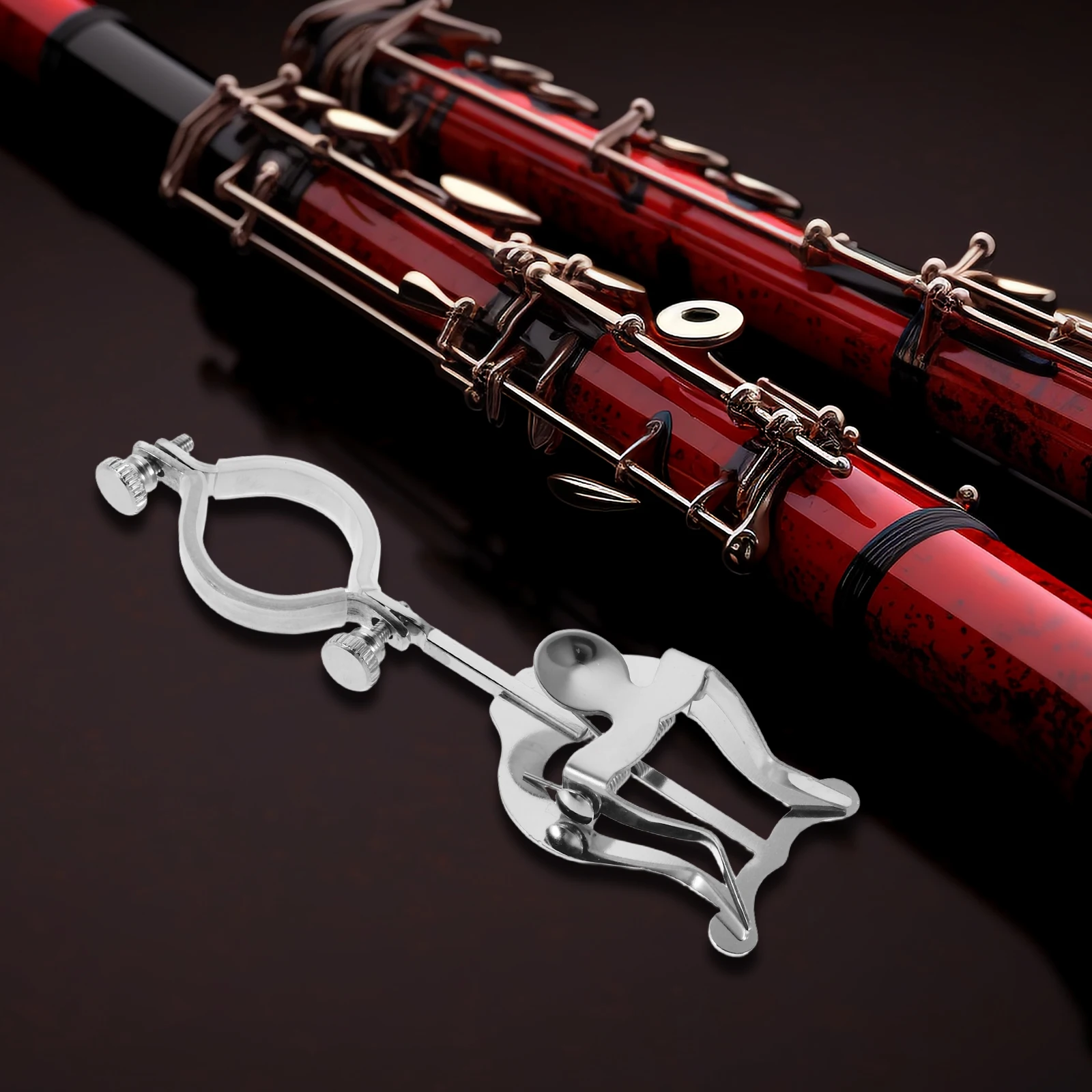 

Clarinet Sheet French Horn Clip Clamp Lyre Holder Flip Marching Band Metal