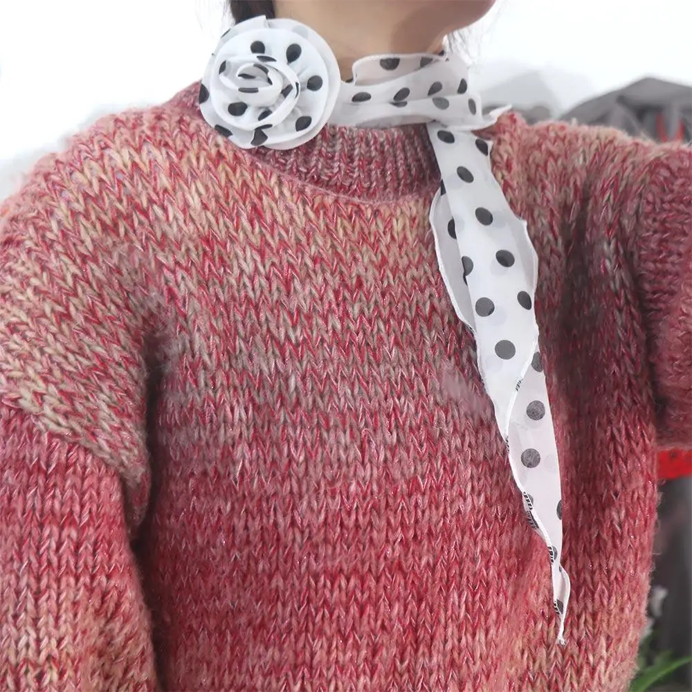 

Bow Ties Long Silk Scarf Cravat Wrap Polka Dot Scarves Scarf Accessories Neckerchief Decoration Collar Flower Decoration Women