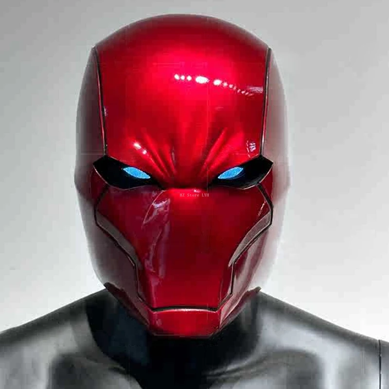 Marvel Red Knight Hero Cosplay Helmet with Light Eyes Props Replica Cos Costume Wearable Mask for Men Adults Birthday Gift