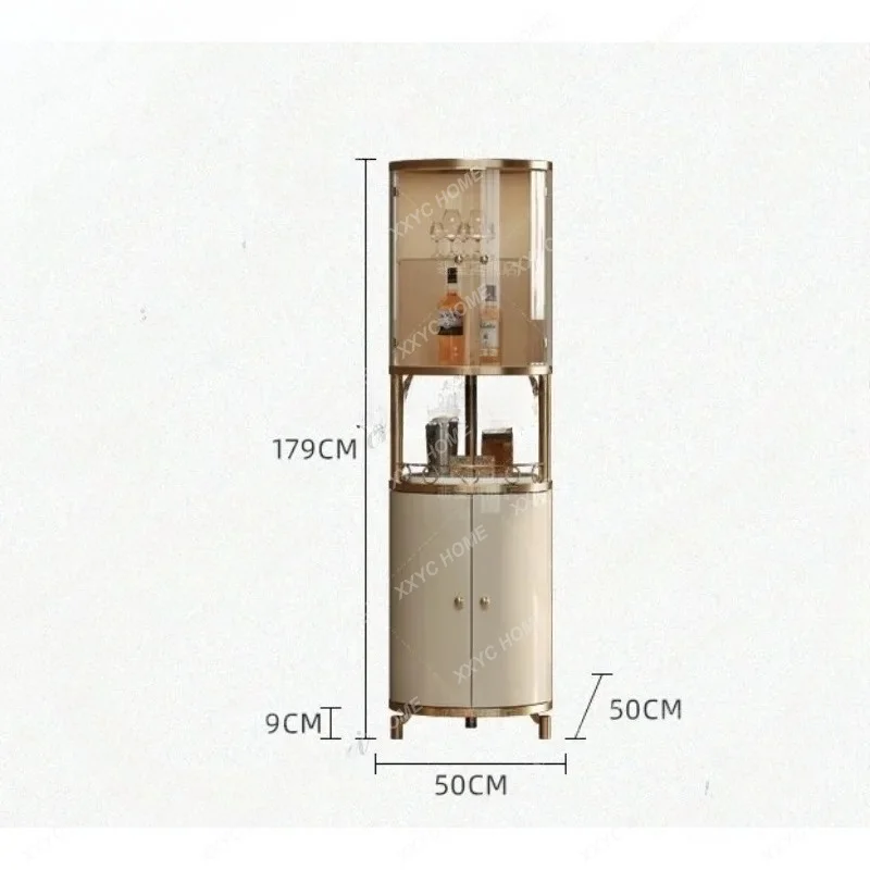 XX light luxury marble corner cabinet, living room glass door storage cabinet, corner locker