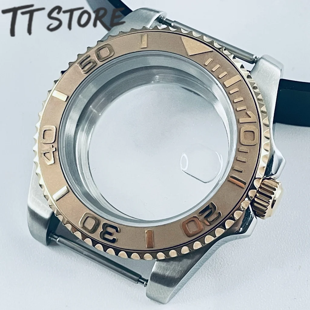 40mm Unisex Silver Rose Gold Watch with NH34, NH35, NH36, NH38, NH39, ETA2824, And PT5000 Movements; Features Ceramic Bezel, Sap