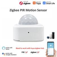 Tuya Zigbee Smart Human PIR Motion Sensor Detector Security Smart Movement PIR Detector Work With Zigbee Gateway/Hub Smart Life