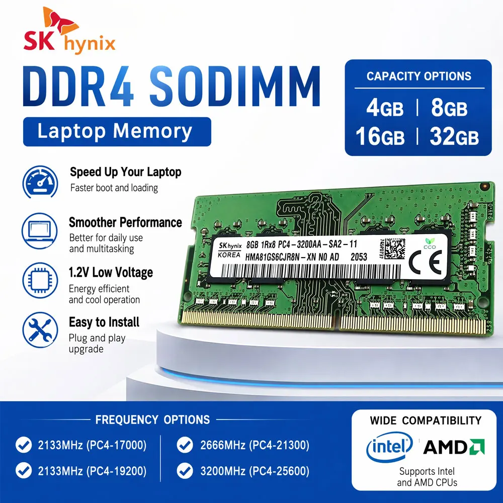 skヒナックス-ノートパソコン用メモリ-ddr4-ram-8gb-4gb-16gb-32gb-3200-2400-2133-2666mhz-sodimm-12v-pc4-25600-21300-19200-17000-ノートpc用ram