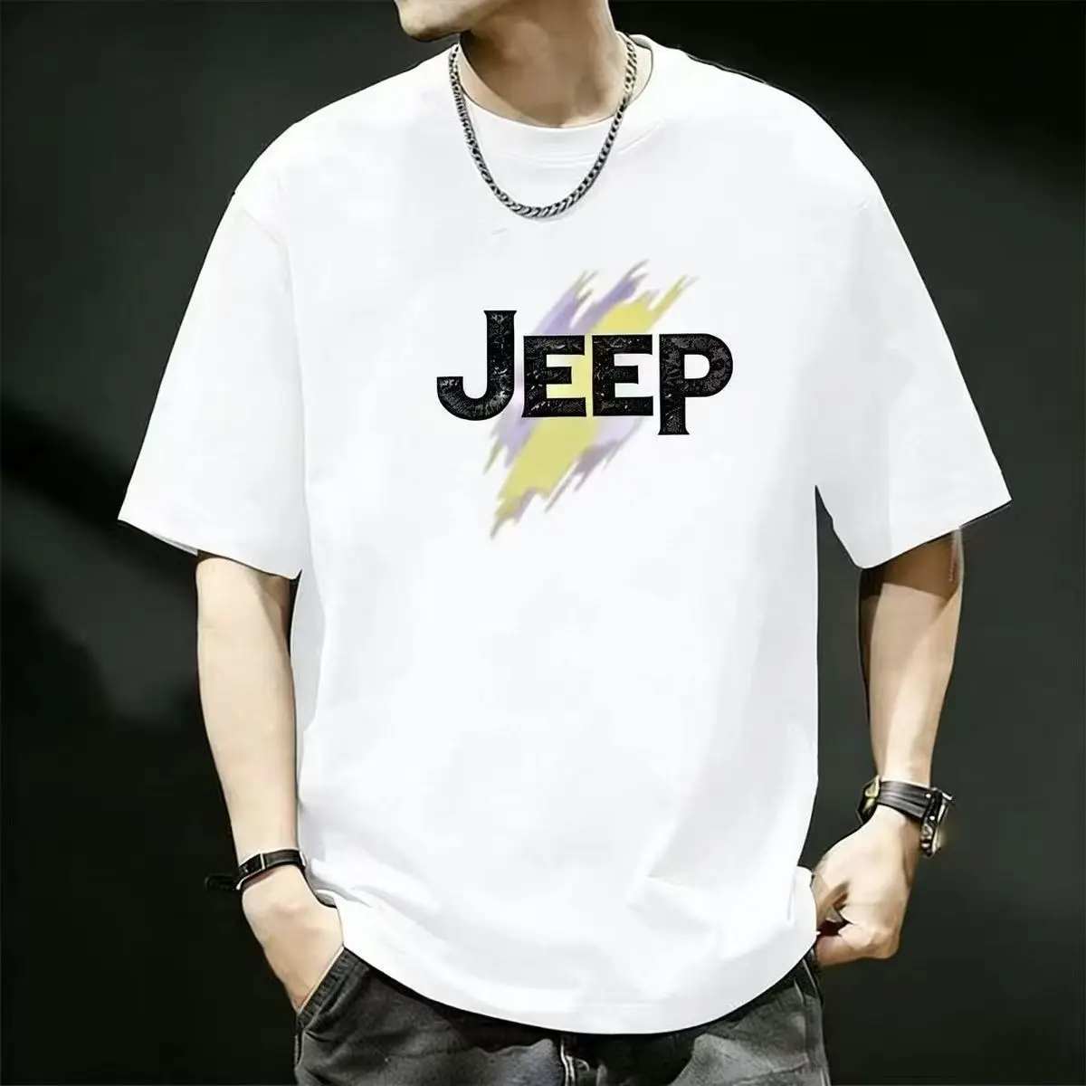 High-quality 100% Cotton Printed T-shirt, Crew Neck Casual Short Sleeve, Loose, Slim-fit and Versatile.