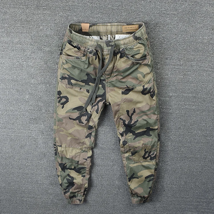 

Camouflage Work Trousers Loose Fit Thin Sle Autumn Men's Faion Ci Casual Pants High Waist Canvas Print Long Trousers