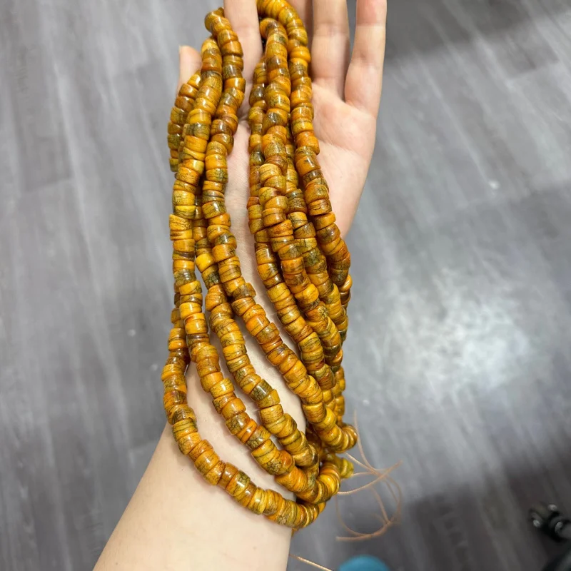 Tibetan Style Bone Pattern Pig Intestine 108 1 Strand Buddhist Prayer Beads Accessories