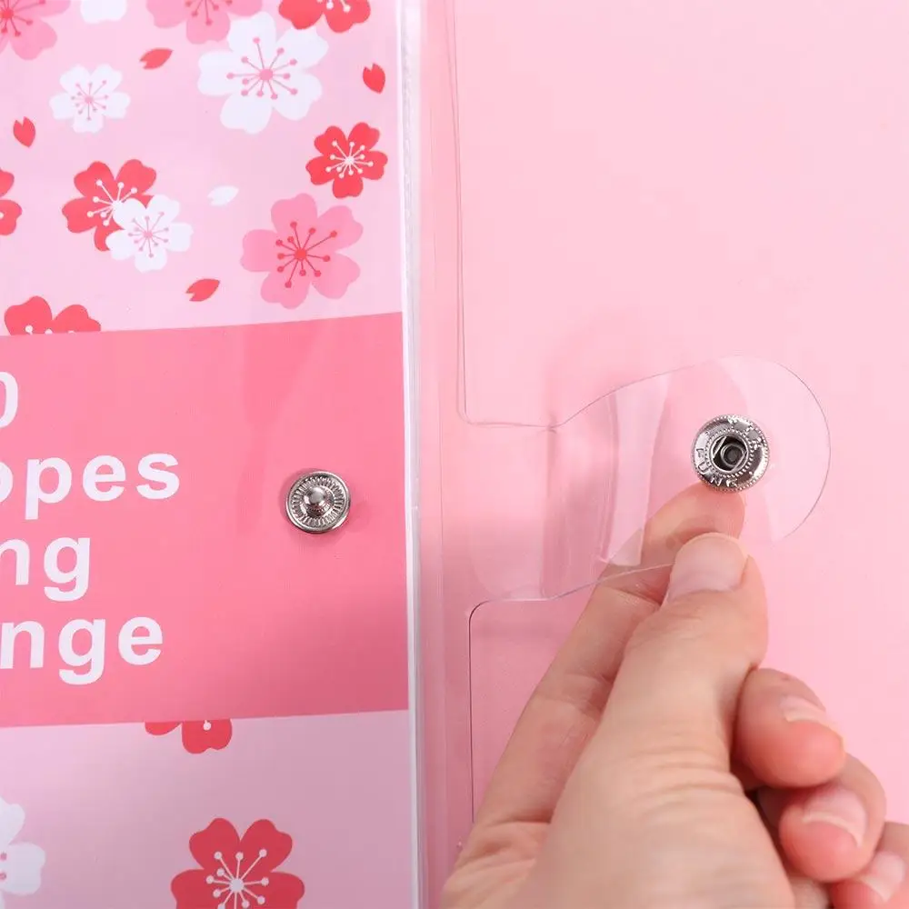 Financial Management 100 Envelope Savings Challenge 100 Envelope Money Saving 100 Envelope Challenge Binder Cherry Blossom PU