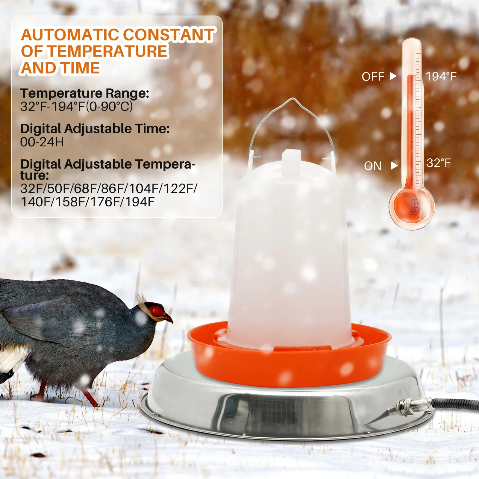 EU Poultry Animal Heating Plate Constant Temperature Heating Base Chicken Duck Winter Water Insulation Farm Animal Husbandry