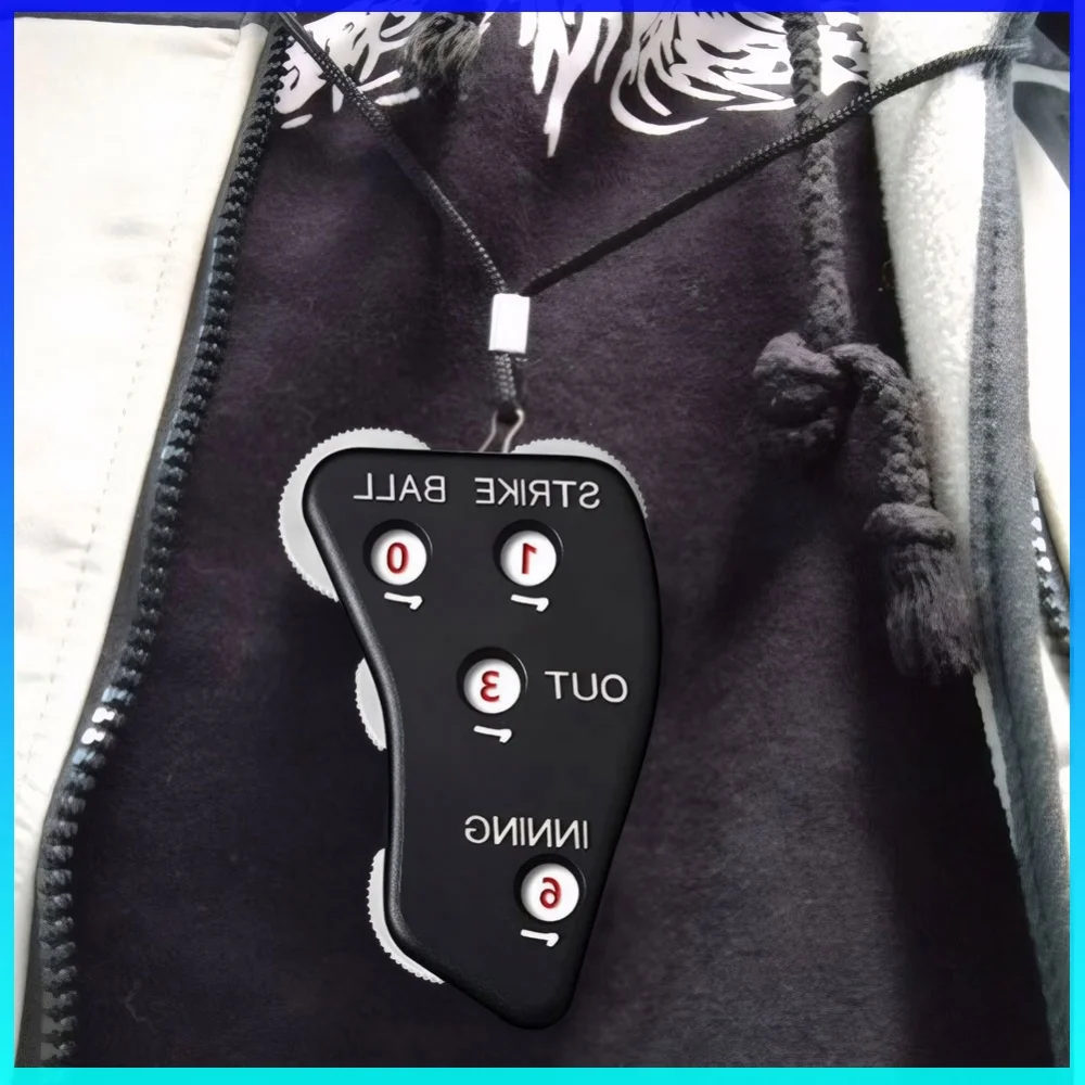 4 Wheel Baseball Counter Non-Slip Baseball Umpire Clicker Baseball Scorer for Scorekeeper Recording Outs & Innings Balls