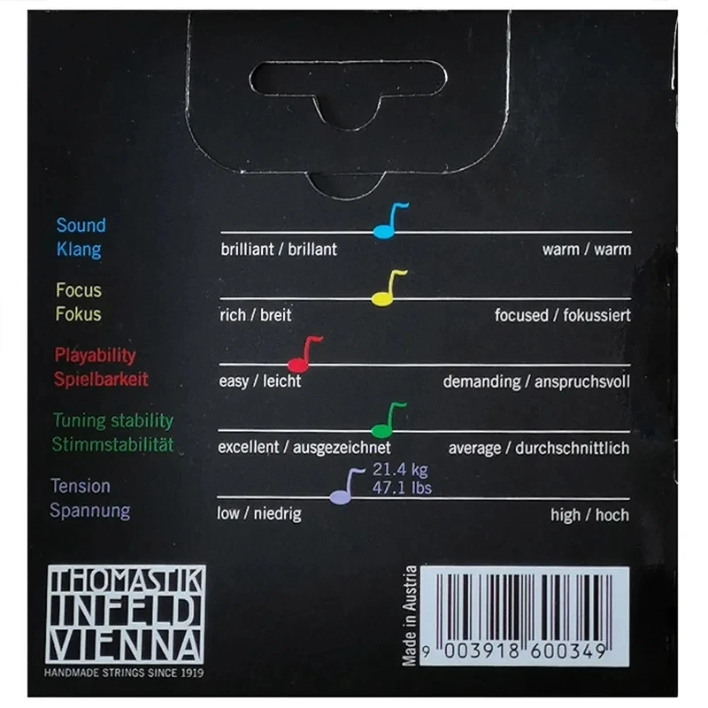 Thomastik-cuerdas de violín Dominant 135B 135, juego completo de cuerdas G D A E, calidad nueva, 4/4