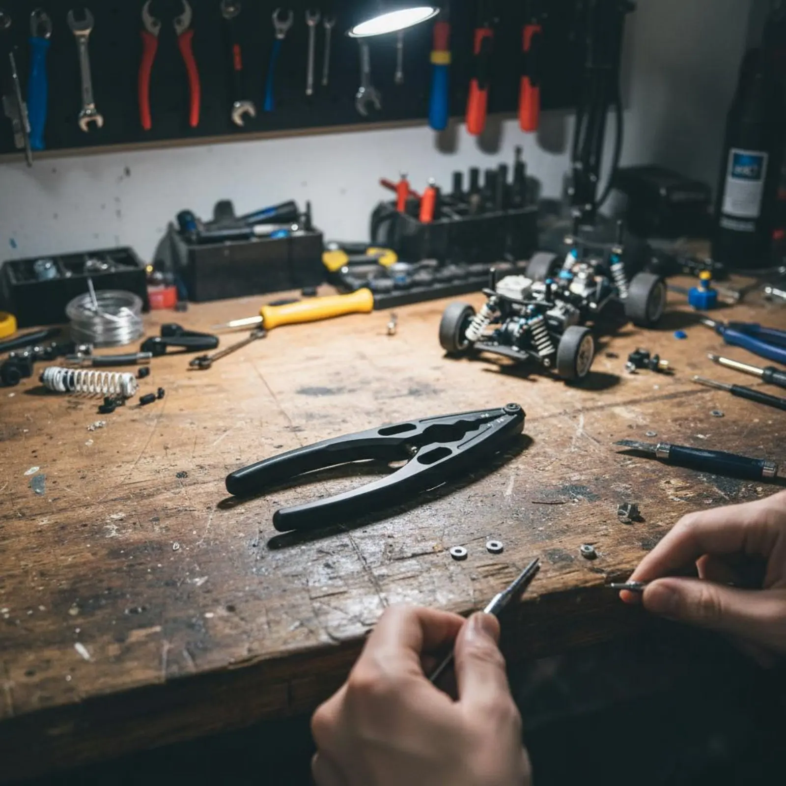 RC Shock Absorber Pliers Lightweight RC Shock Assembly Pliers Spherical End Removal Tool Ergonomic Grip Non-Slip