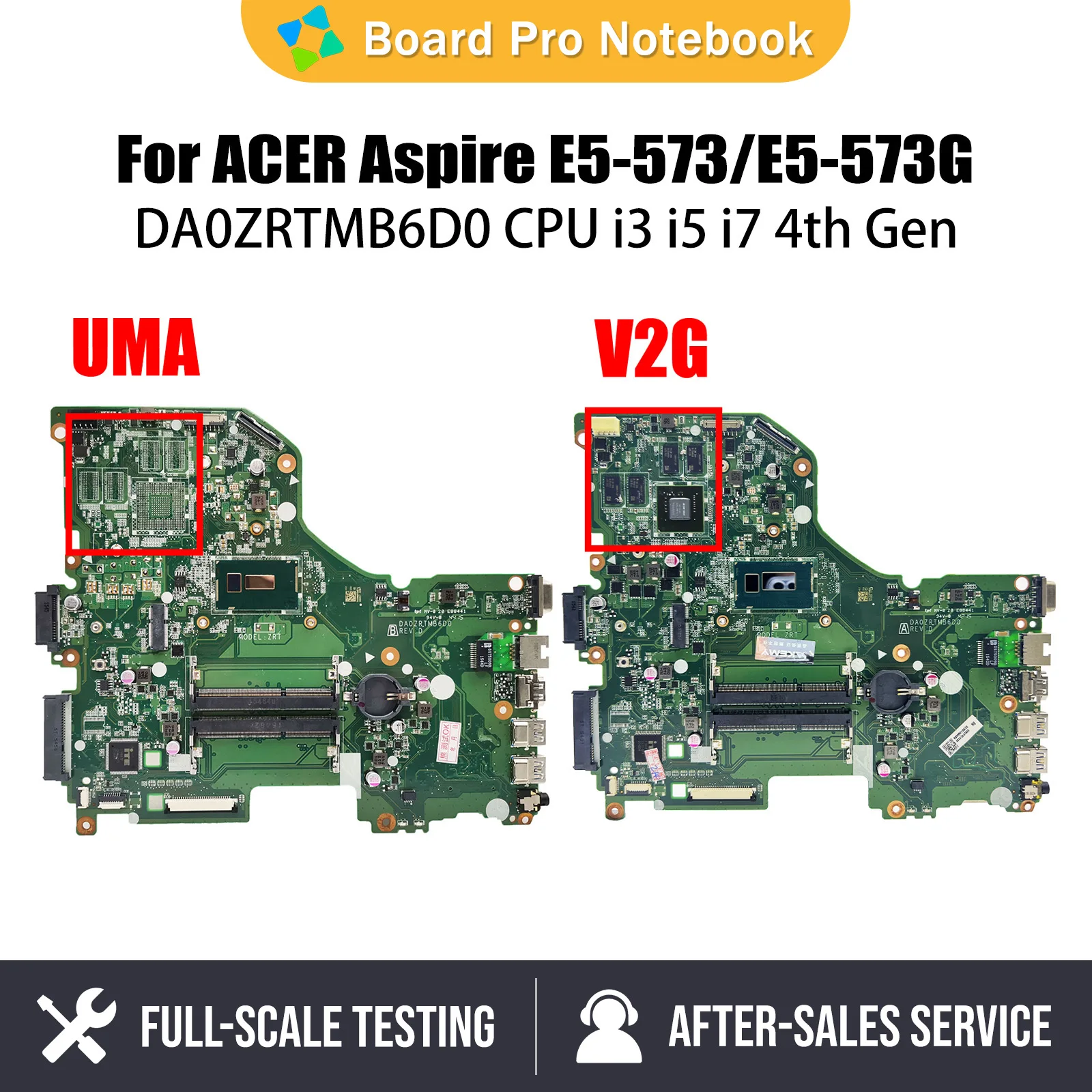 DA0ZRTMB6D0 Mainboard For Acer Aspire E5-573 E5-573G Laptop Motherboard With Core I3 I5 I7 CPU GT920M ZRT NBMVM11006