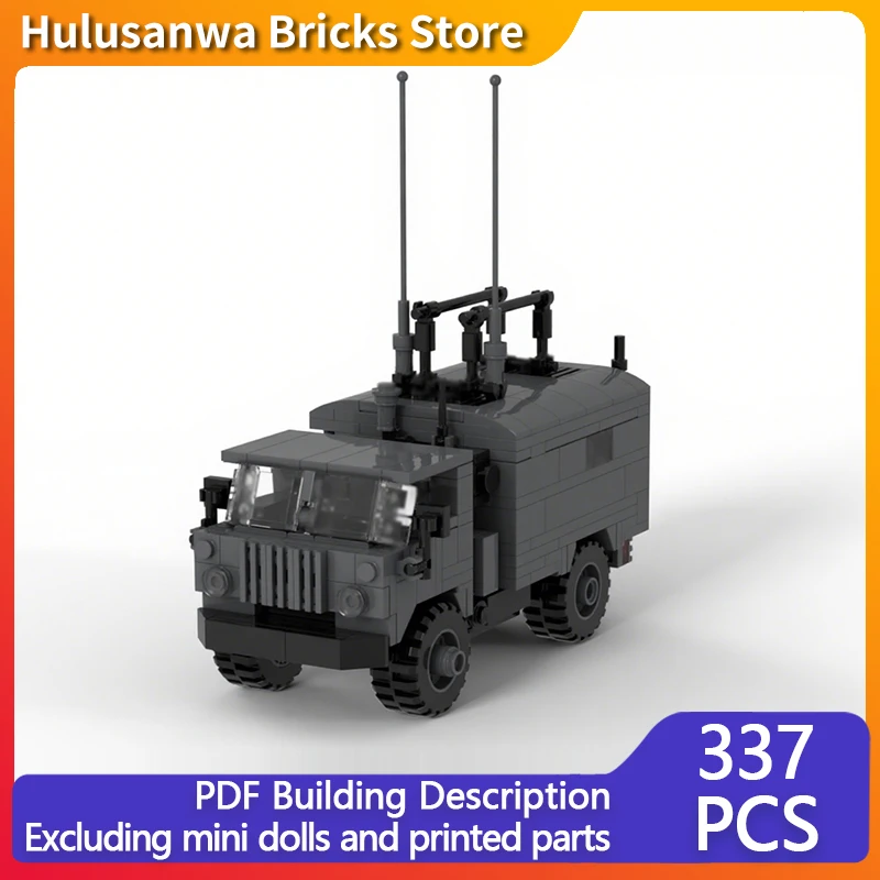 

GAZ-66 R-142 Command And Staff Vehicle Model MOC Building Bricks War Equipment Modular Gifts Holiday Assemble Children Toys Suit