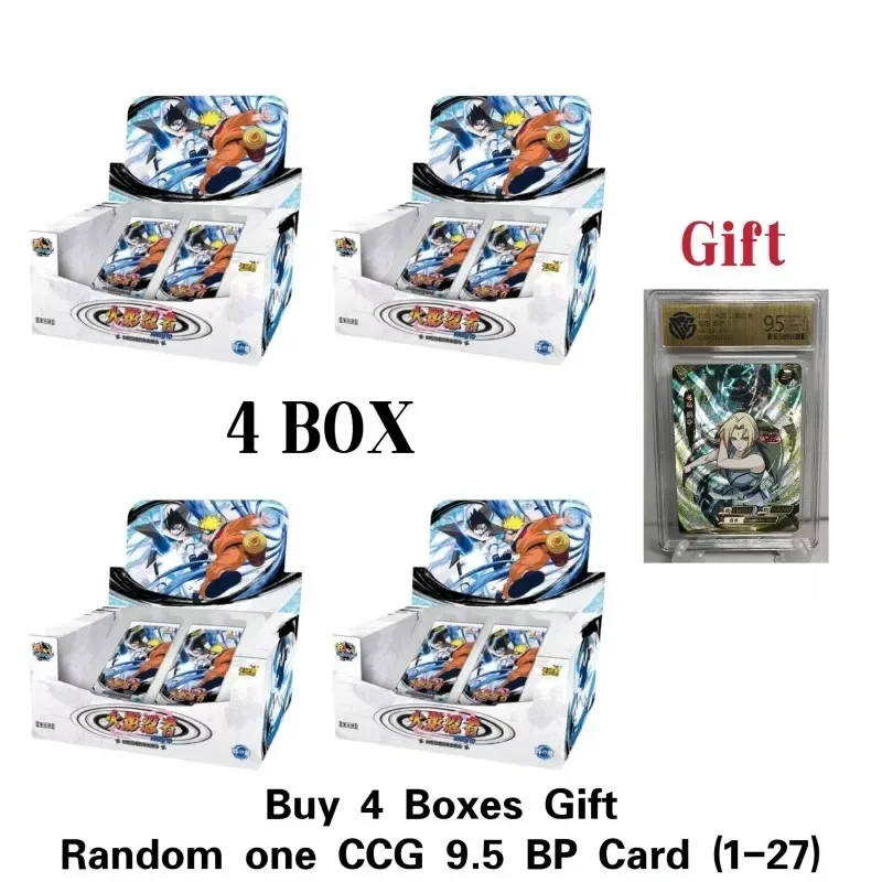 KAYOU Genuine Naruto Cards Box Anime Figure Card Booster Pack Sasuke Collection Flash Card Toy Urodzinowy prezent świąteczny dla dzieci