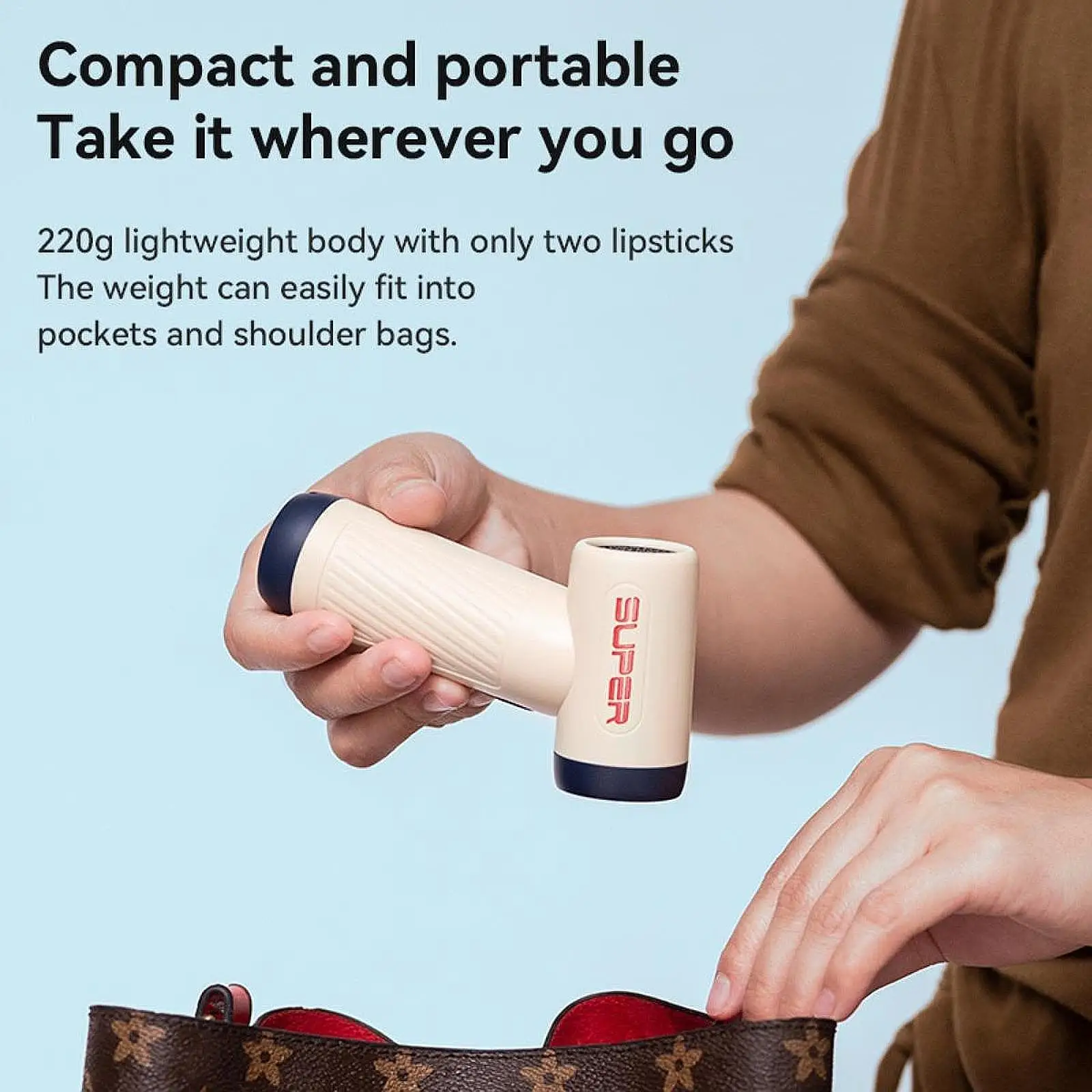 ミニUSB充電式ヘアドライヤー、旅行サロン家庭用3スピードコードレスブロードライヤー、速乾性スタイリングツール