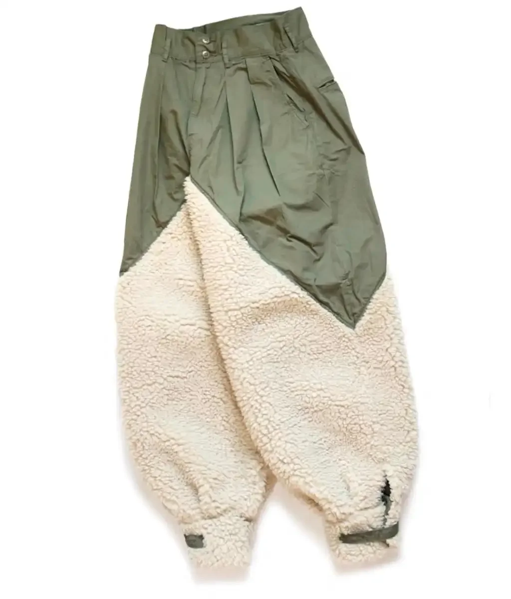 KAPITAL Повседневные брюки-карго с отделкой Sherpa