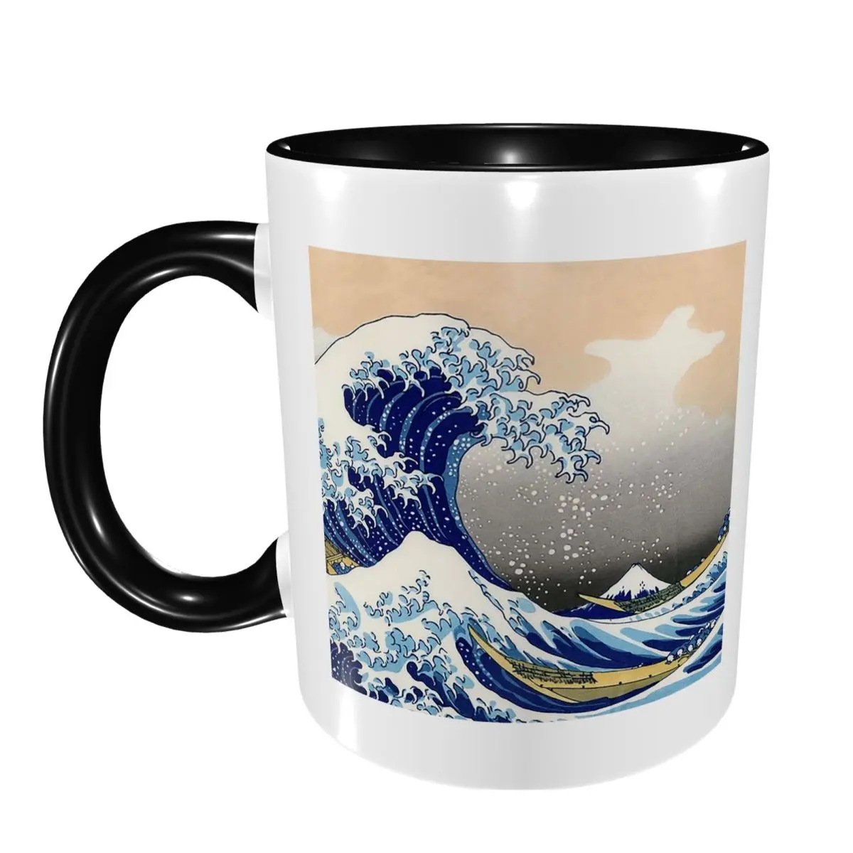 The Great Wave Off Kanagawa By Katsushika Hokusai Mug Funny Ceramic Coffee Cups Tea Mugs Milk Cup Drinkware Gift for Woman Man