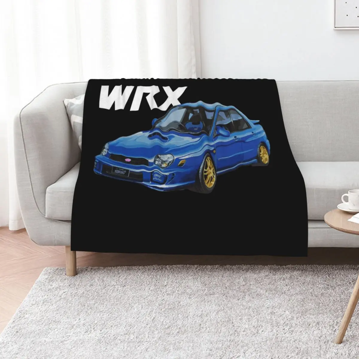 JDM WRX GDB Bugeye RALLY BLUE Throw Blanket Retros Comforter Flannel For Sofa Thin Furry Thin Blankets