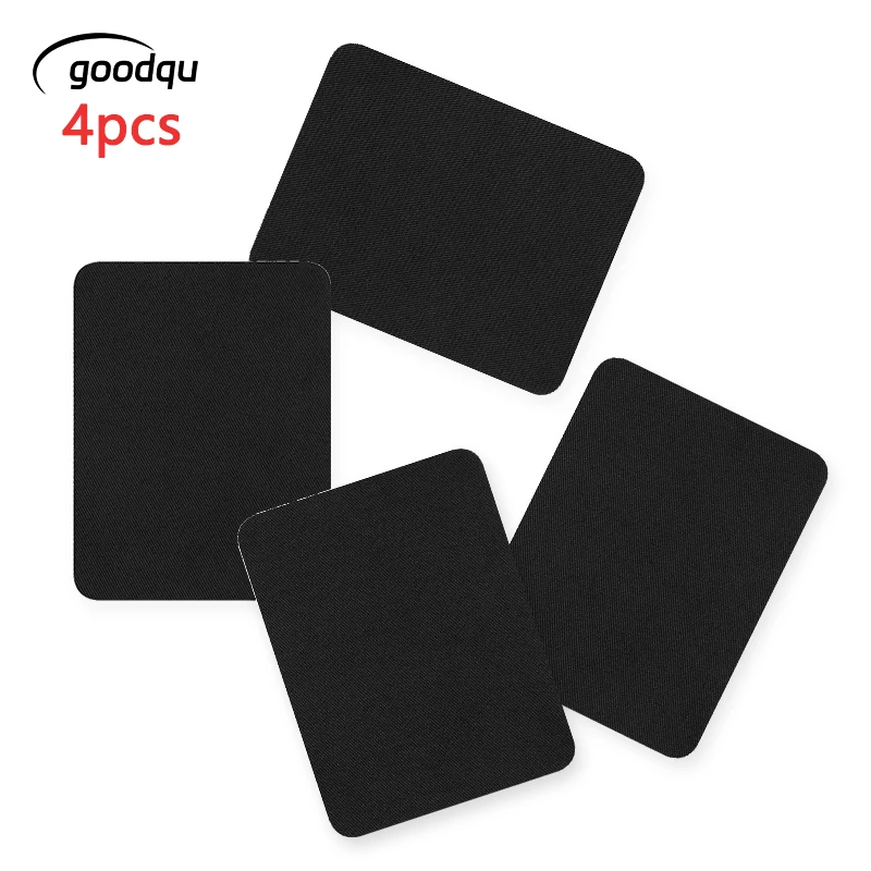 4 Stück schwarze Reparatur-Aufnäher zum Aufbügeln für Kleidung, DIY-Nähstoffe, Jacken, Aufnäher für Hüte, Rucksäcke, Jeans, Kinderkleidung – Detail 1